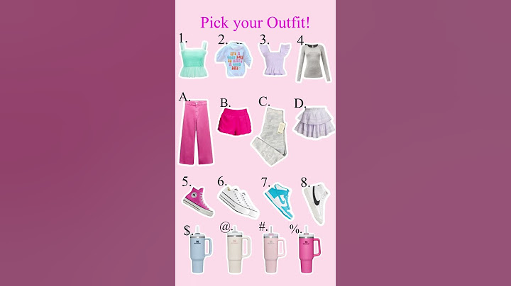 ✨pick a outfit!✨🌷