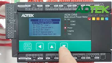 ADTEK FAQ 銓盛電子-新品AEMDRB-教學影片- A 5 CT二次側比值 ( AEMDRB- A 5 CT Secondary Side Ratio Instruction)