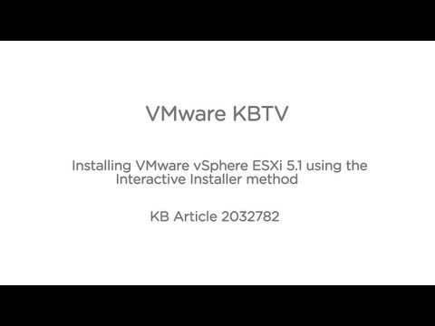 Installing VMware vSphere ESXi 5.1 using the Interactive Installer method KB 2032782