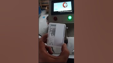 Small case box automatic top labeling machine flat labeling line testing video