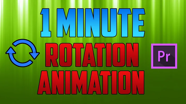 Premiere Pro CC : How to do a Rotate Image Animation
