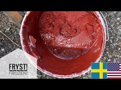 Hur man räddar rödfärg som frusit sönder / how to fix Swedish redpaint that was previously frozen