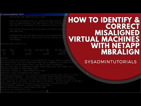 How to identify and correct a misaligned Virtual Machine with Netapp mbralign