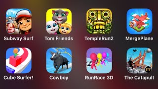Subway Surf, Tom Friends, Temple Run 2, Merge Plane, Cube Surfer, Cowboy, Run Race 3D, The Catapult screenshot 4