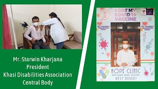 Shri. Starwin Kharjana, President, Kda Received His First Dose As Covid Shield Today.