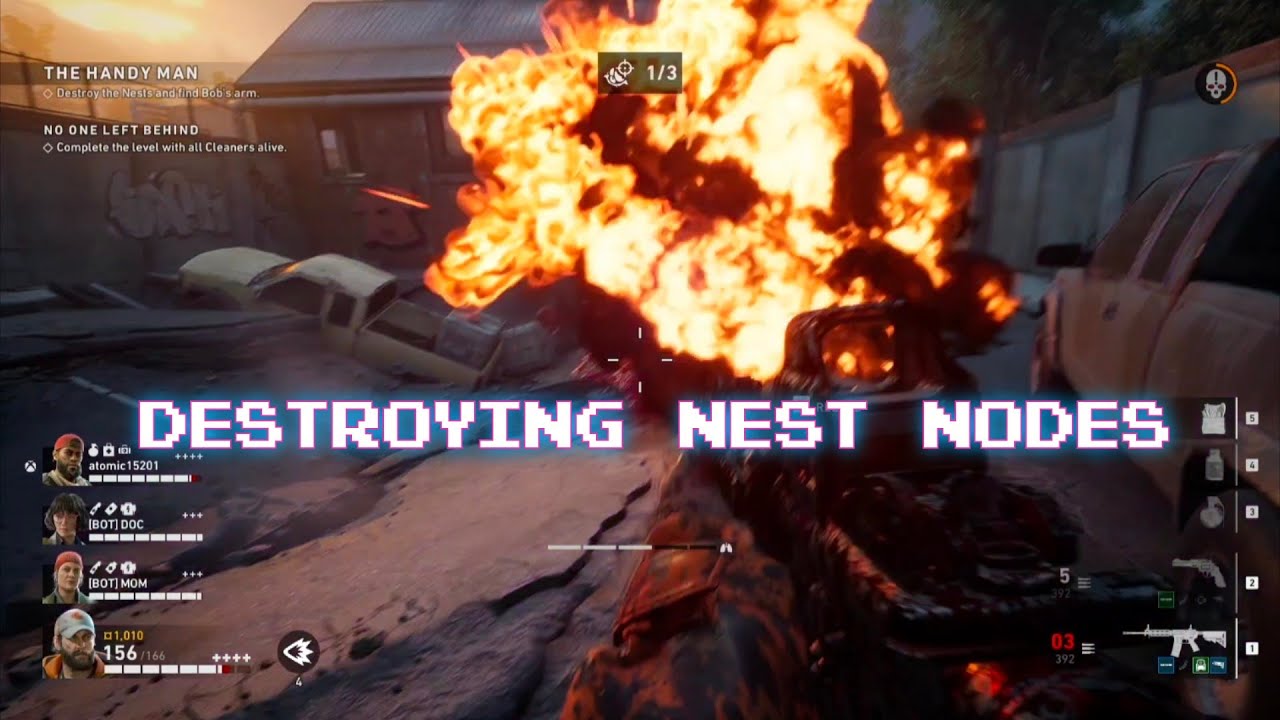 Destroying the nest nodes mission, special thanks to Bob's arm 