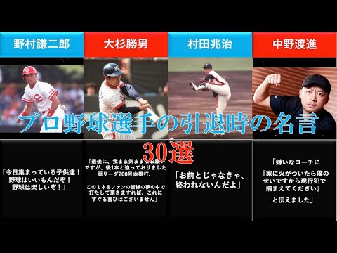 原辰徳 プロ野球選手の引退時の名言30選 大杉勝男 Youtube