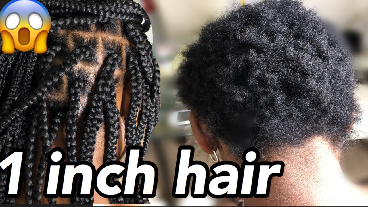 Omg! Box braid on less than 1 inch short hair | my grip game is 🔥 ...