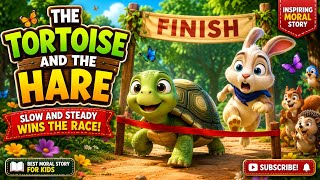 The Tortoise and the Hare 🐢🐇,Slow and Steady Wins the Race,Kids Moral Story in English,Bedtime Story