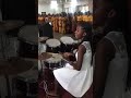 A gifted girl on the drum