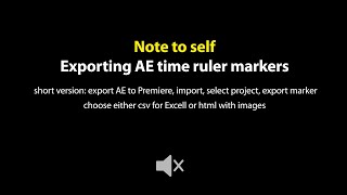 Export Time Ruler Markers from After Effect