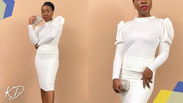 DIY PUFF SLEEVE BLOUSE | STRETCH FABRIC BODICE PATTERN | KIM DAVE