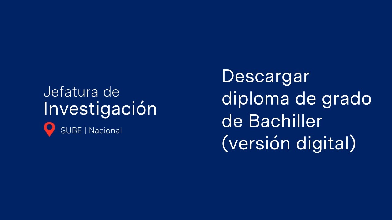 Descargar diploma de grado de Bachiller (versión digital)