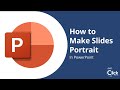 How to change PowerPoint slides to Portrait