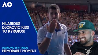 Novak Djokovic Blows Kiss to Nick Kyrgios After Sensational Rally! | Australian Open 2024