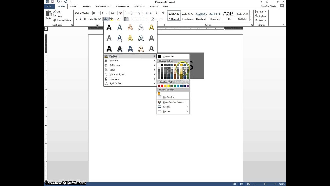 How To Text Effects And Typography Word 2013 YouTube