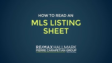 How to Read an MLS Listing Sheet