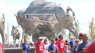 Bills Mafia turns out early to tailgate at Highmark Stadium