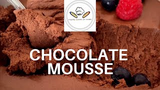 CHOCOLATE MOUSSE - easy recipe. Only 2 ingredients. Valrhona chocolate