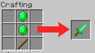 HOW TO CRAFT a EMERALD SWORD in Minecraft screenshot 1