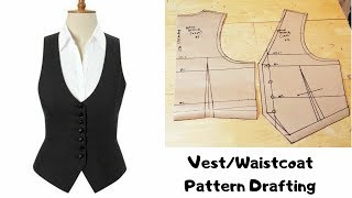 How to make Waistcoat | Vest Jacket | Ladies and Gents Jacket | Pattern drafting tutorial