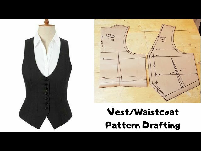 How to make Waistcoat | Vest Jacket | Ladies and Gents Jacket | Pattern drafting tutorial - YouTube how-to-make-waistcoat-vest-jacket-ladies-and-gents-jacket-pattern-drafting-tutorial-youtube