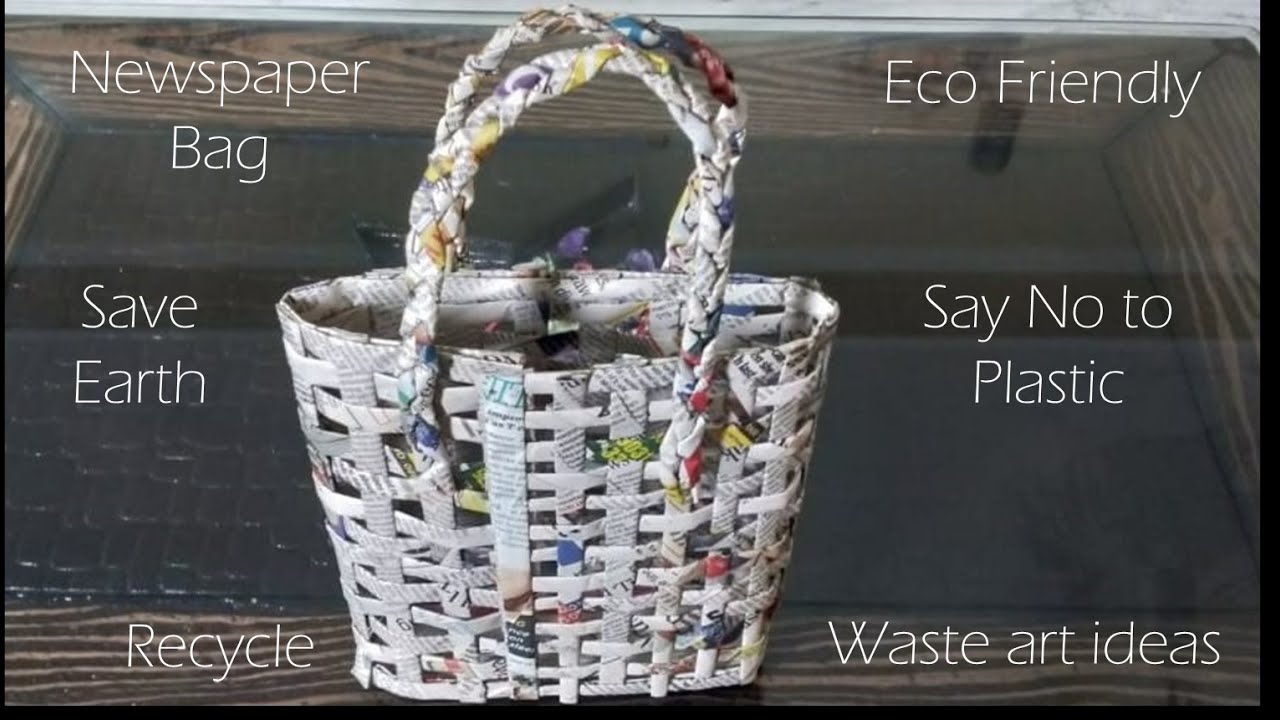 Best Out of Waste/waste material Paper bag making at home very easy
