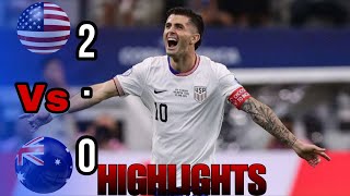 USA vs Australia 2-0 All Goals & Extended Highlights