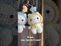 Star bear and moon bear couple keychain ⭐🌙 #crochet #amigurumi #handmade #freepattern #cute #bear