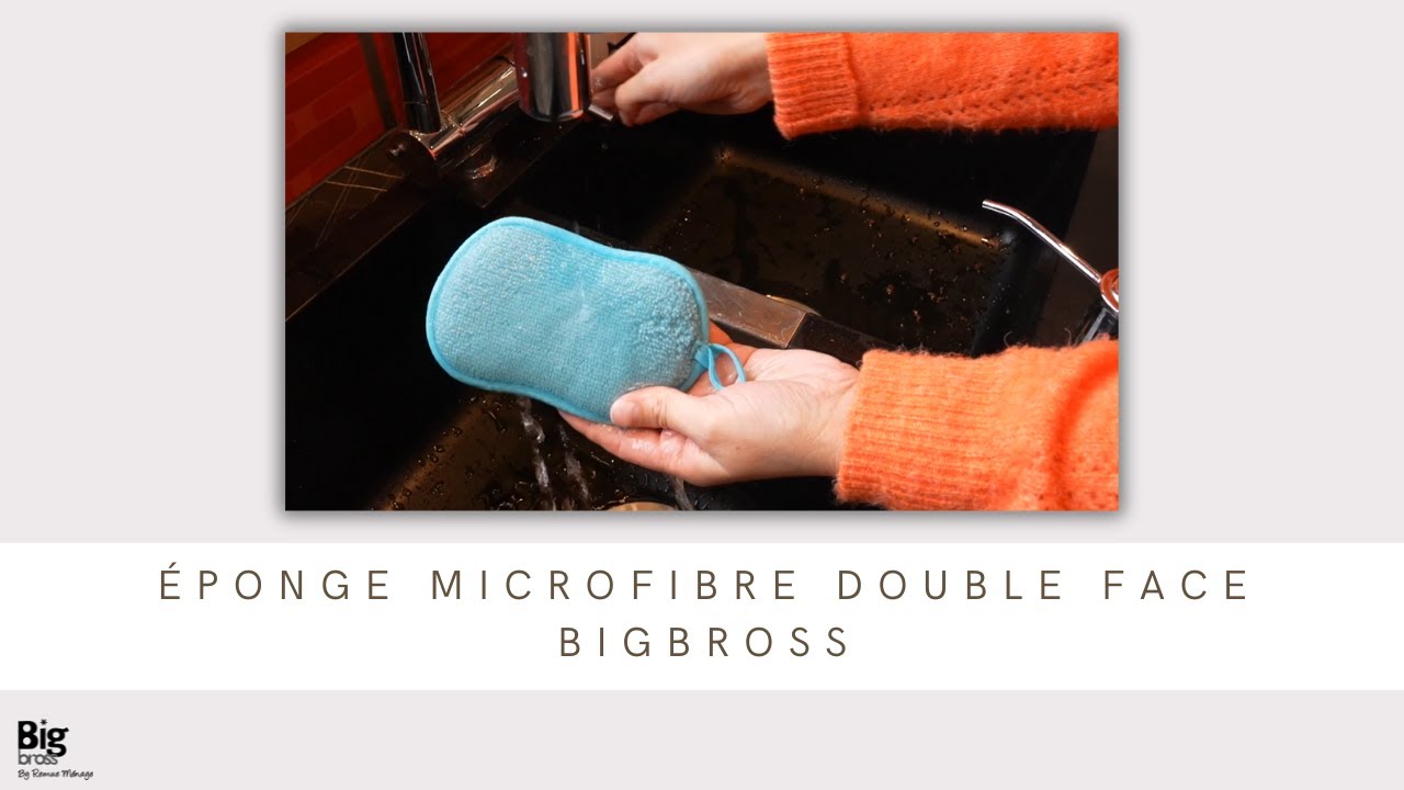 Eponge microfibre double face - Salle de bain - Homsens