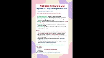 Neoplasm ICD 10 CM guidelines Part 1 #aapcandidate #ahima #medicalcoding #cpc #ccs