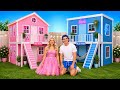 BLUE vs PINK Labubu House Makeover! 💙💕 Amazing DIY Room Challenge