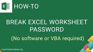 How to Break Excel WORKSHEET Password Without VBA and 3rd Party Software Break Into Excel Password Protected Workbook No Vba Or Third Party Software Required