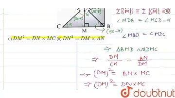 In the figure given below D is a point on hypotenuse AC of DeltaABC  such that BD bot  AC DM bot...