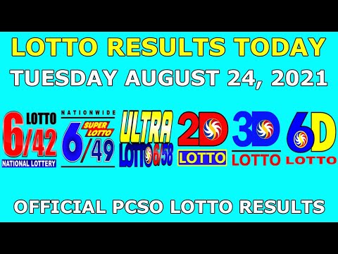 9pm Lotto Result August 24 2021 (Tuesday) PCSO Today