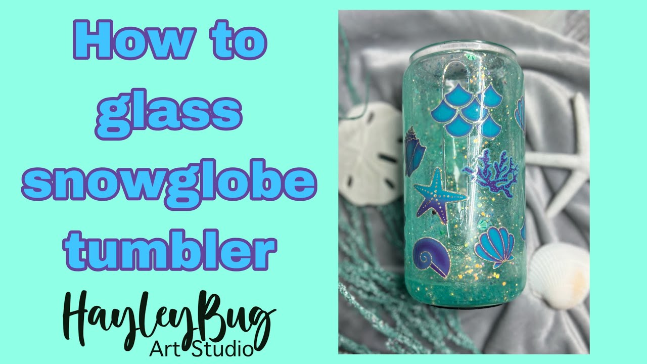 How to Glass Snow Globe Tumbler - YouTube