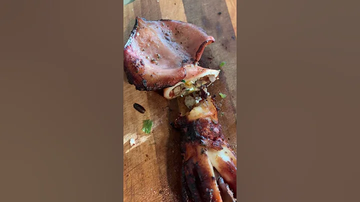 Over Grilled Squid Tentacles - Burnt Calamari #shorts