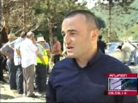 08.08.2014. რუსთავი 2; \"კურიერი\" 18:00 სთ. რიკოთის უღელტეხილზე გაწმენდითი სამუშაოები მიმდინარეობს