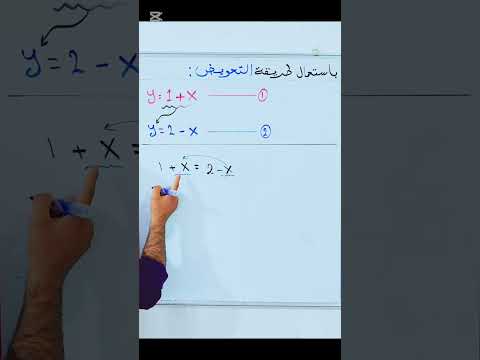 طريقه التعويض رياضيات الصف الثالث متوسط رياضيات اكسبلور Maths 