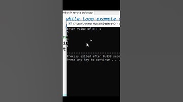 #57 C++ Program to Print First N Natural Numbers in Reverse Order | C++ Programming #shorts #loop