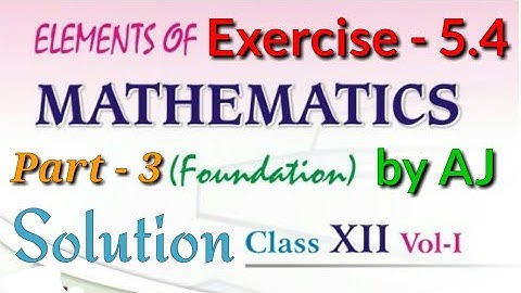 Exercise 5.4 | Solution of 5th Qus, 5th Chapter Matrix Continued, 12th Class Elements of Mathematics