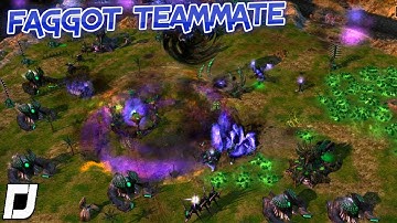 Terrible teammate , C&C 3 , Kanes Wrath , 2v2 Vs Random Brutal Ai , Multiplayer gameplay , HD