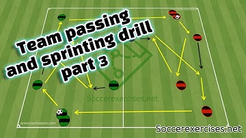 Team passing and sprinting drill - part 3