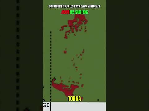 Tonga , Jour 85/196 de mon défi de construire tous les pays dans minecraft. #minecraft #shorts