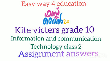 Itsvicters grade 10 ICT class 2 assignment answers/firstbell 2.o