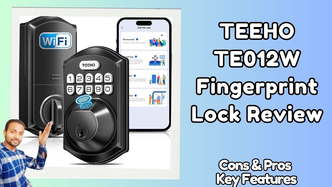 NEW TEEHO TE012W Fingerprint Lock Review - Top 5 Best Smart Locks under $250X