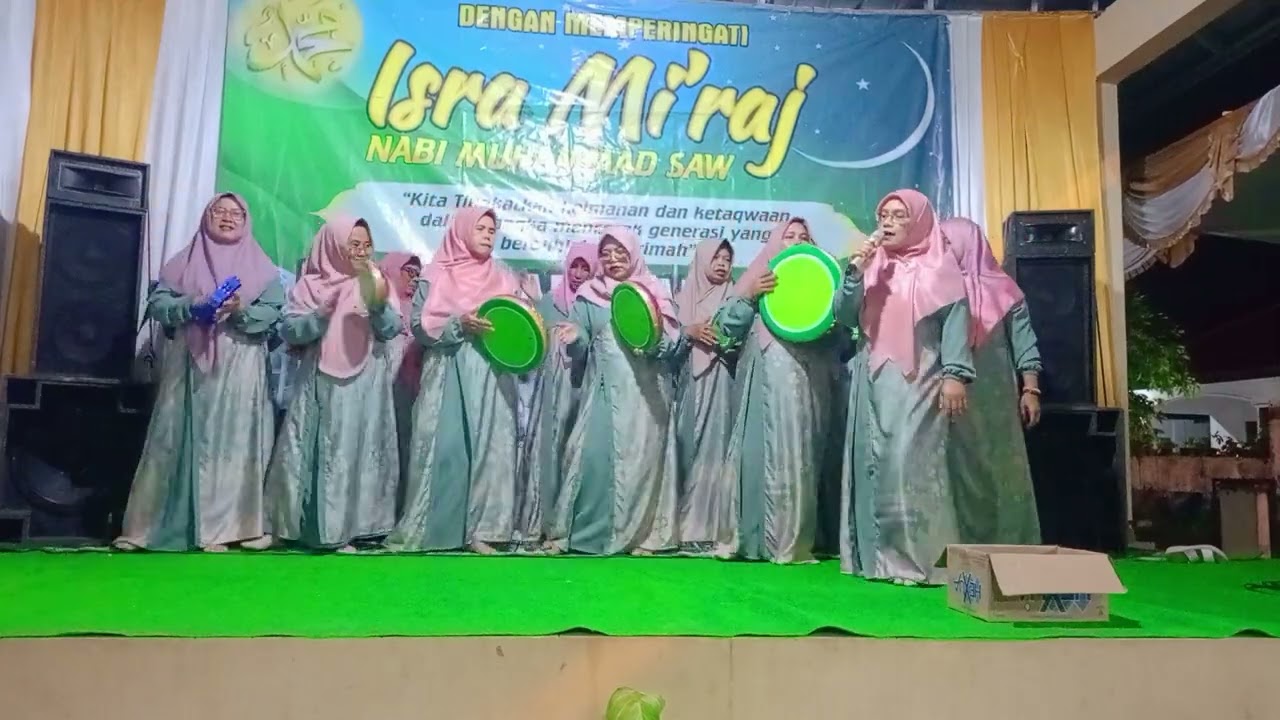 Memperingati Isra Mi'raj Qasidah ibu² Majelis ta'lim Al Ikhlas 