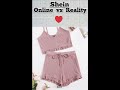 Shein top  shorts sets try on haul 2022  shein online vs reality shorts