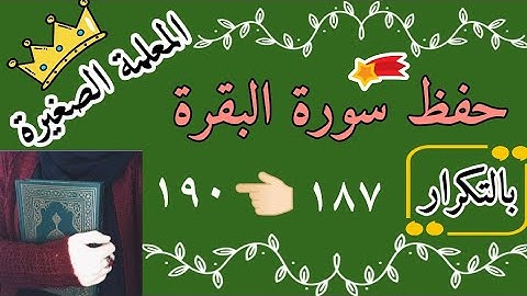 سورة البقرة صفحة رقم ٢٩ مكررة 3 مرات / Surat Al-Baqara, page 29, repeated 3 times