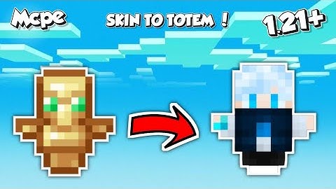 How to make costum totem of undying skin in Minecraft pe 1.21+ || skin to totem in easy way in Hindi